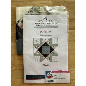 AZALEA ~ Fat Quarter‎ Shop 2023 Designer Mystery BOM 9 Pattern & Pre Made Block